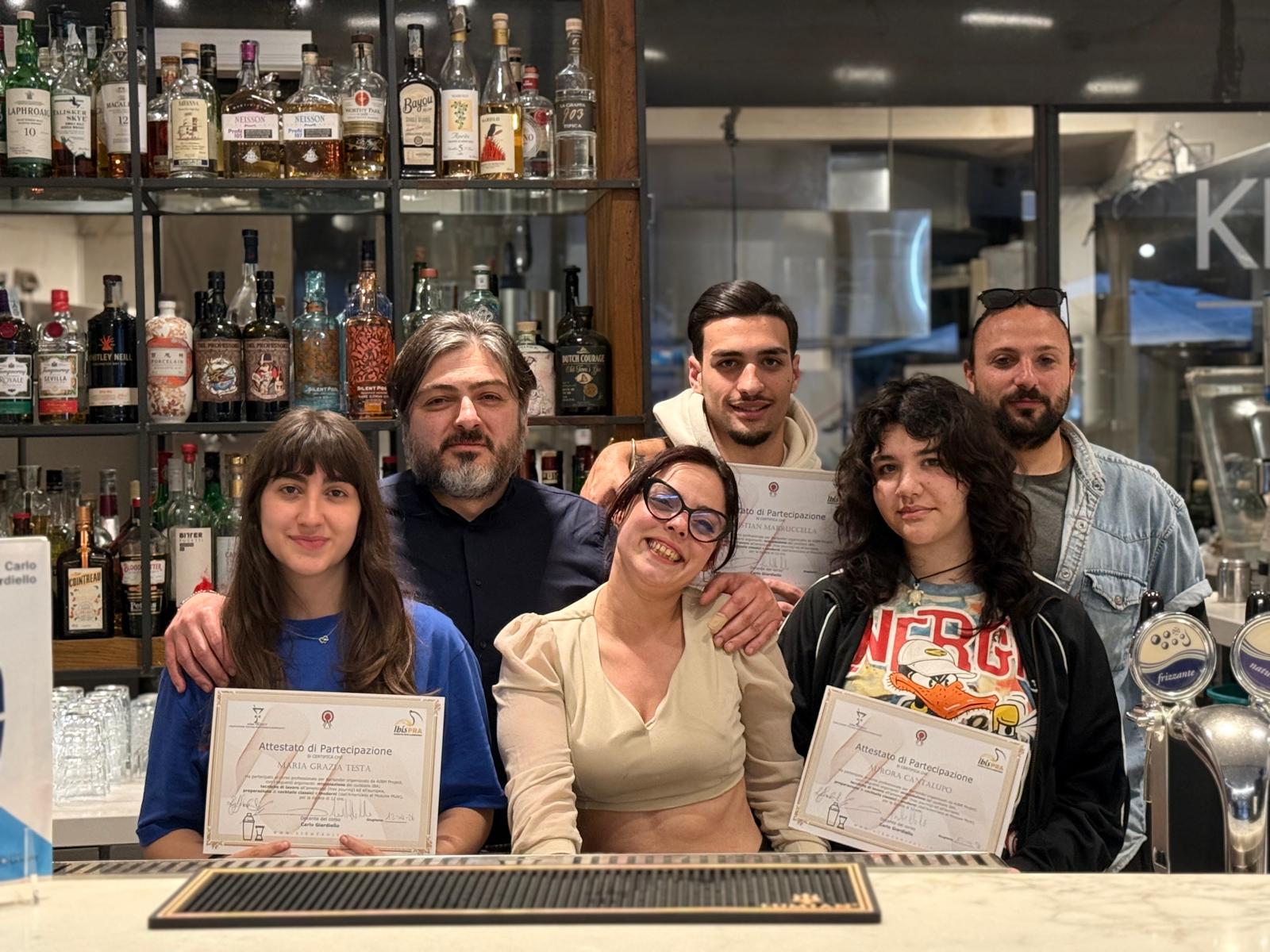 Concluso il corso per bartender al Giugliano (NA)